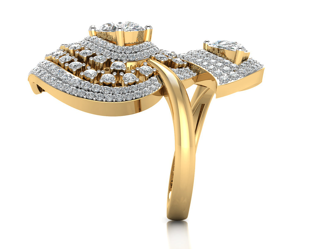 Twin Flame Diamond Ring