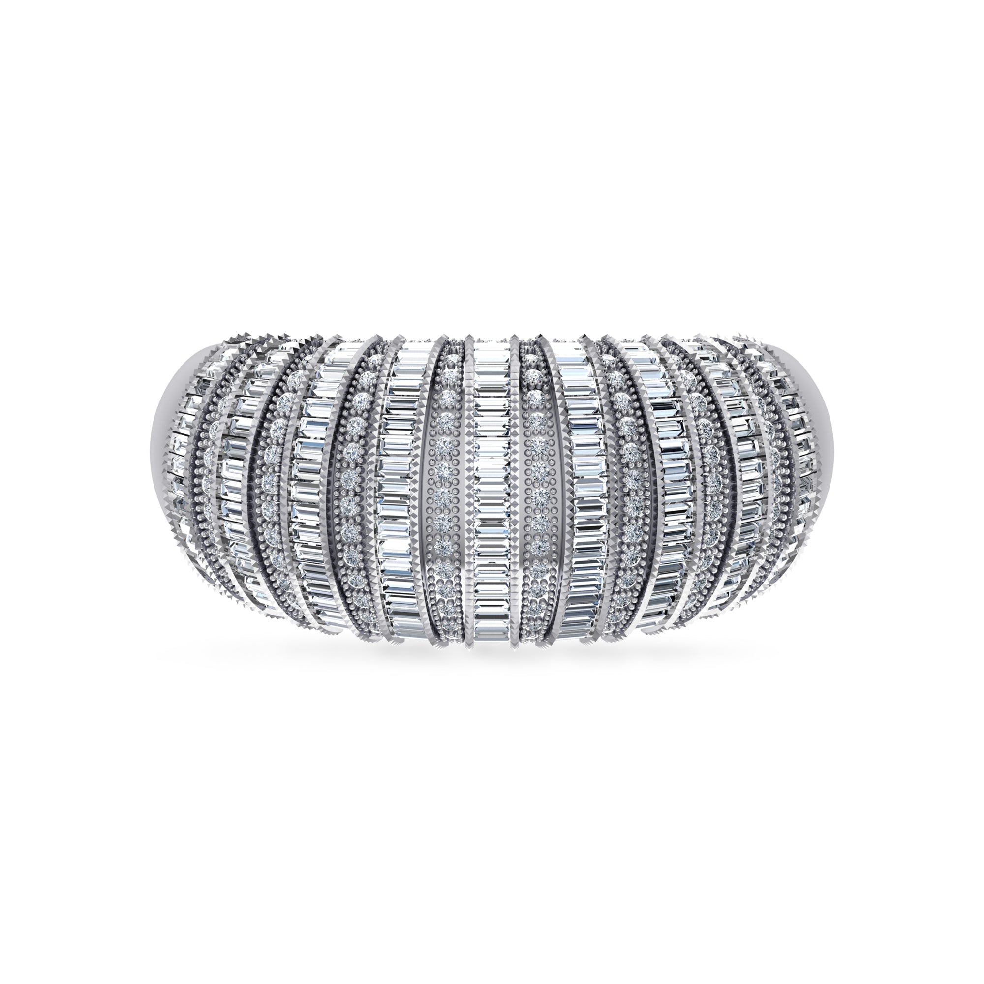 River Flowing Diamond Ring
