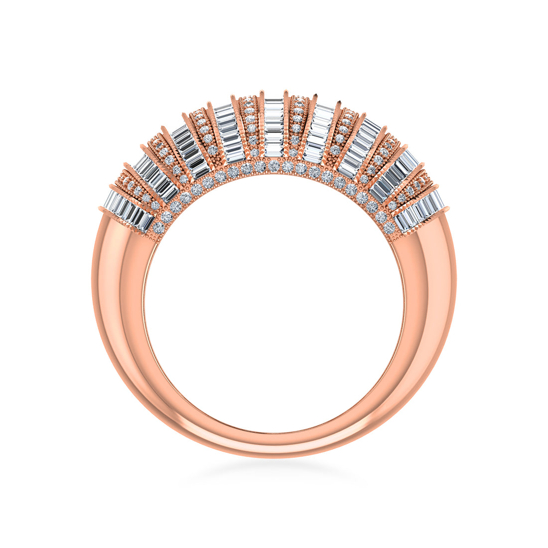 River Flowing Diamond Ring
