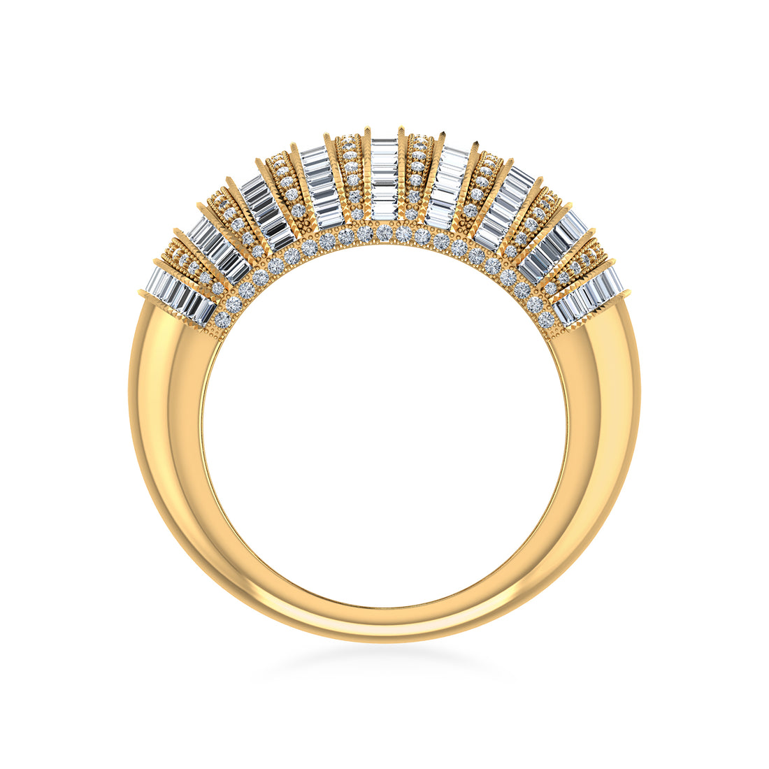 River Flowing Diamond Ring