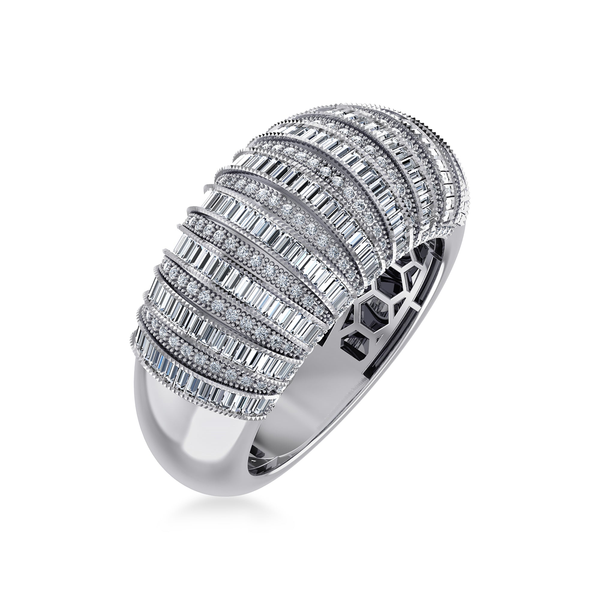 River Flowing Diamond Ring