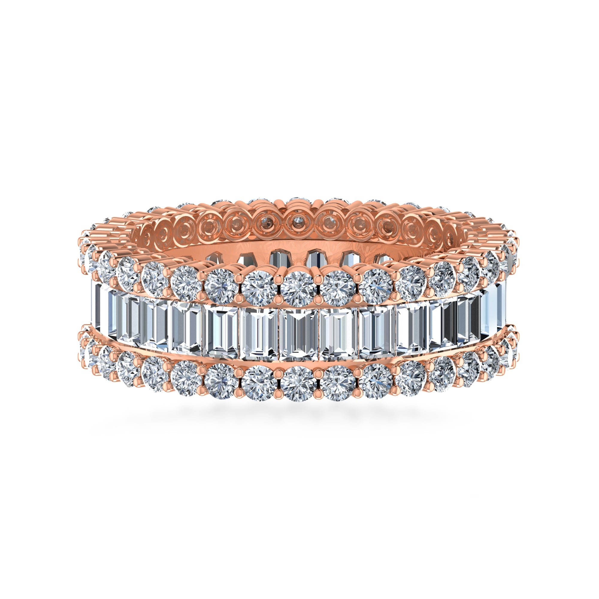 Shimmering Sparkle Baguette Diamond Band Ring