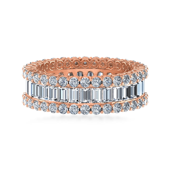 Shimmering Sparkle Baguette Diamond Band Ring