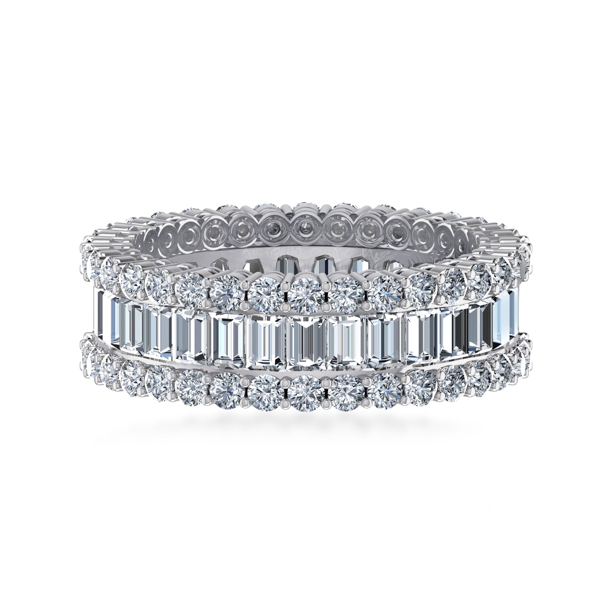 Shimmering Sparkle Baguette Diamond Band Ring