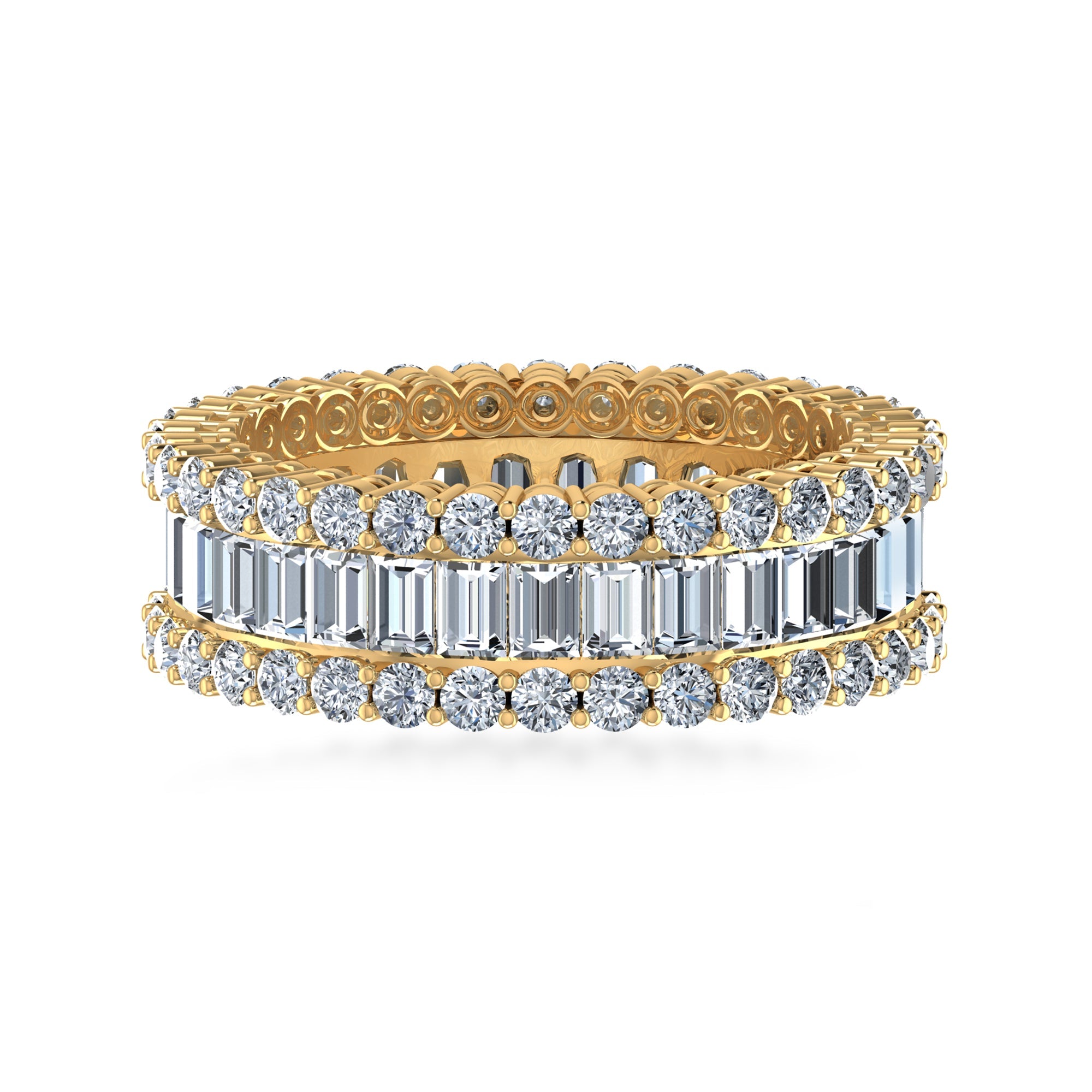 Shimmering Sparkle Baguette Diamond Band Ring