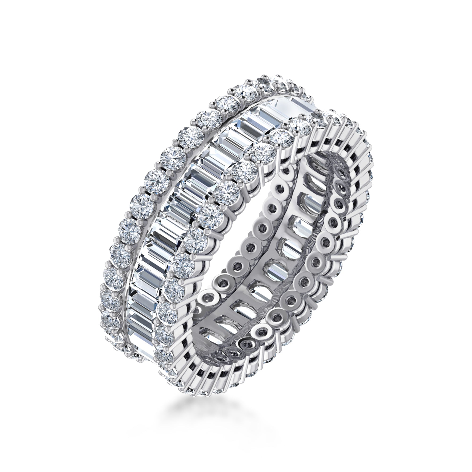 Shimmering Sparkle Baguette Diamond Band Ring