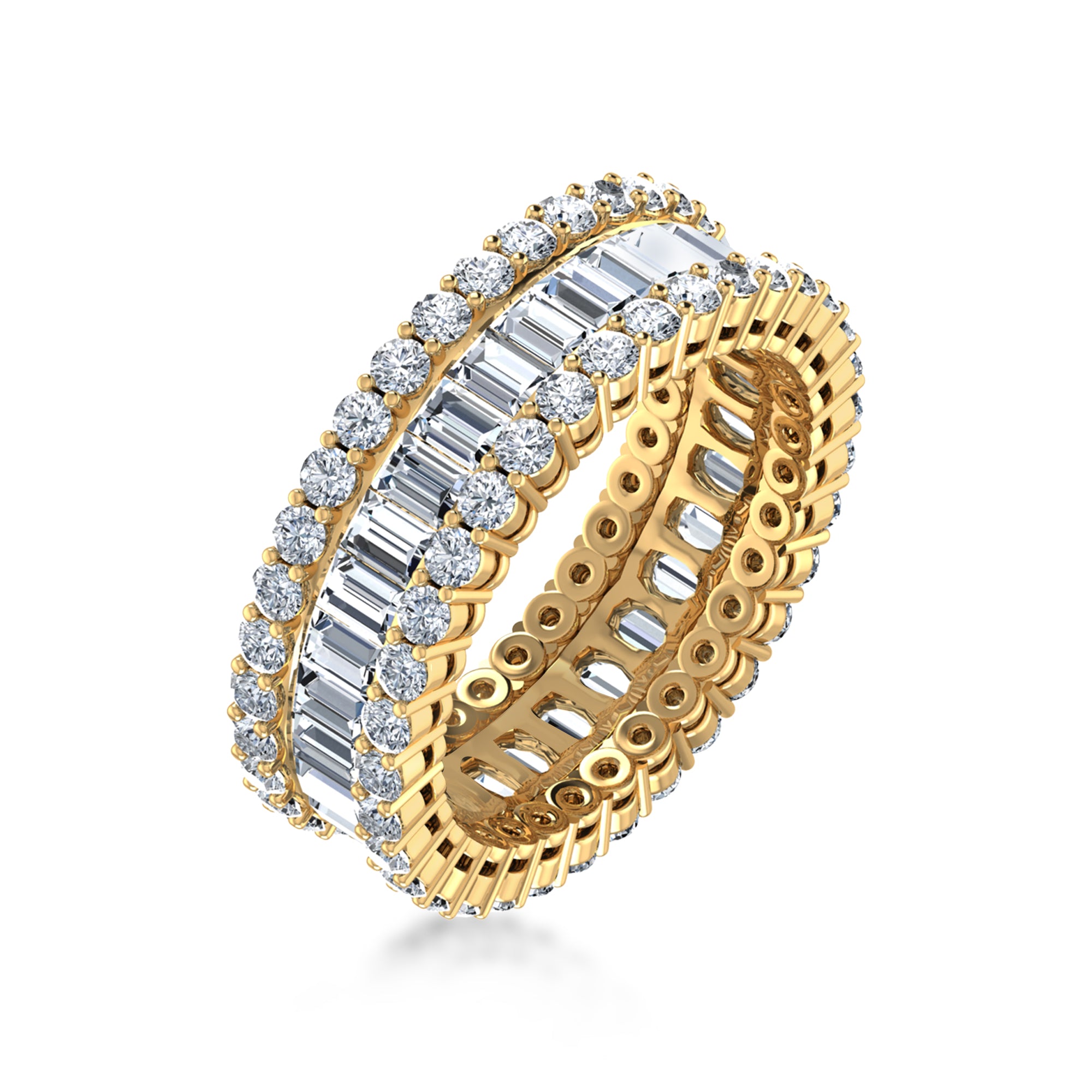 Shimmering Sparkle Baguette Diamond Band Ring