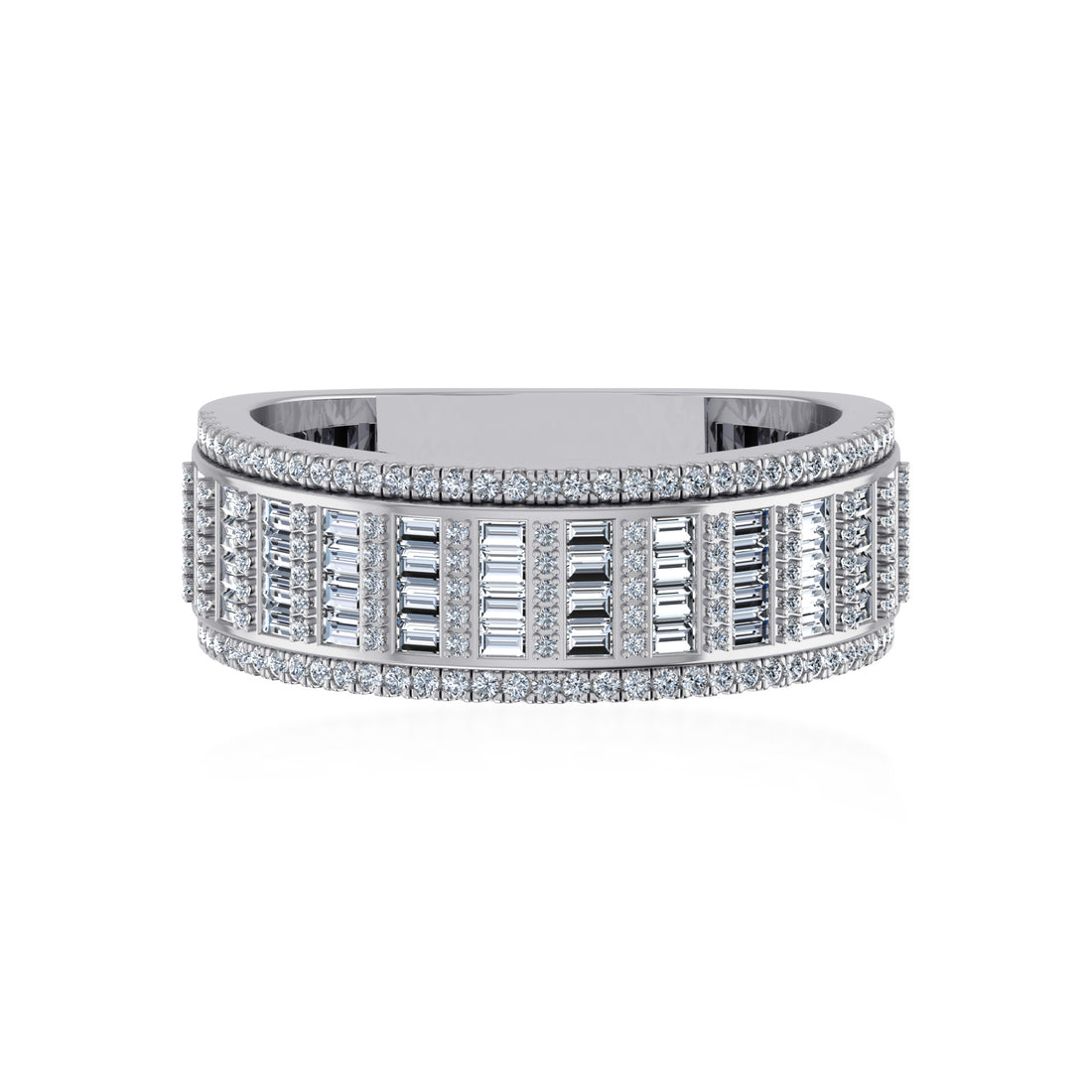Glistening Beauty Emerald Ring Band