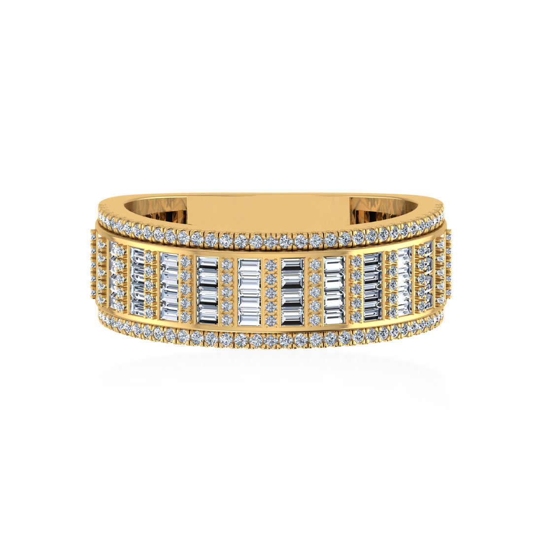 Glistening Beauty Emerald Ring Band