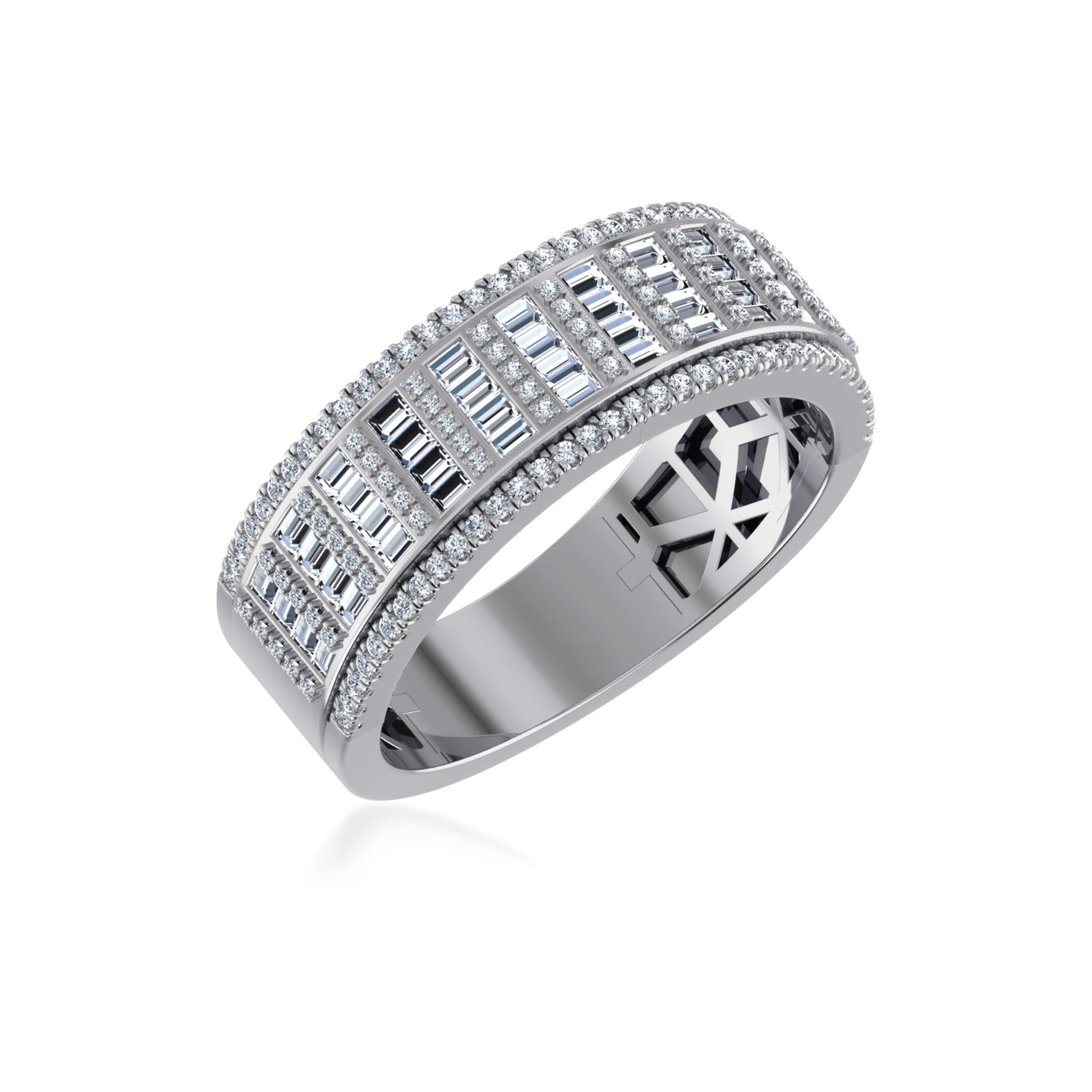 Glistening Beauty Emerald Ring Band