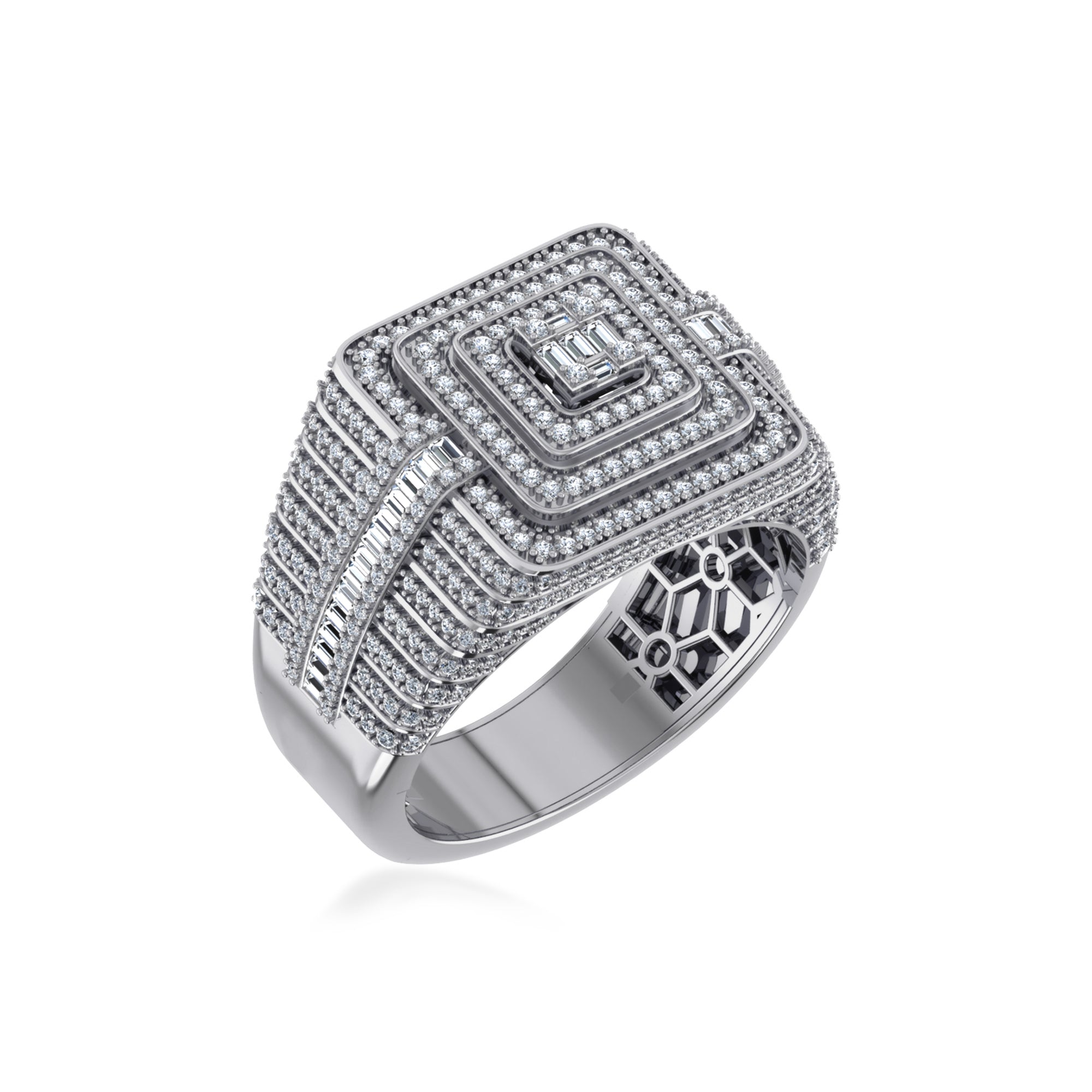 Edgy Embrace Diamond Ring