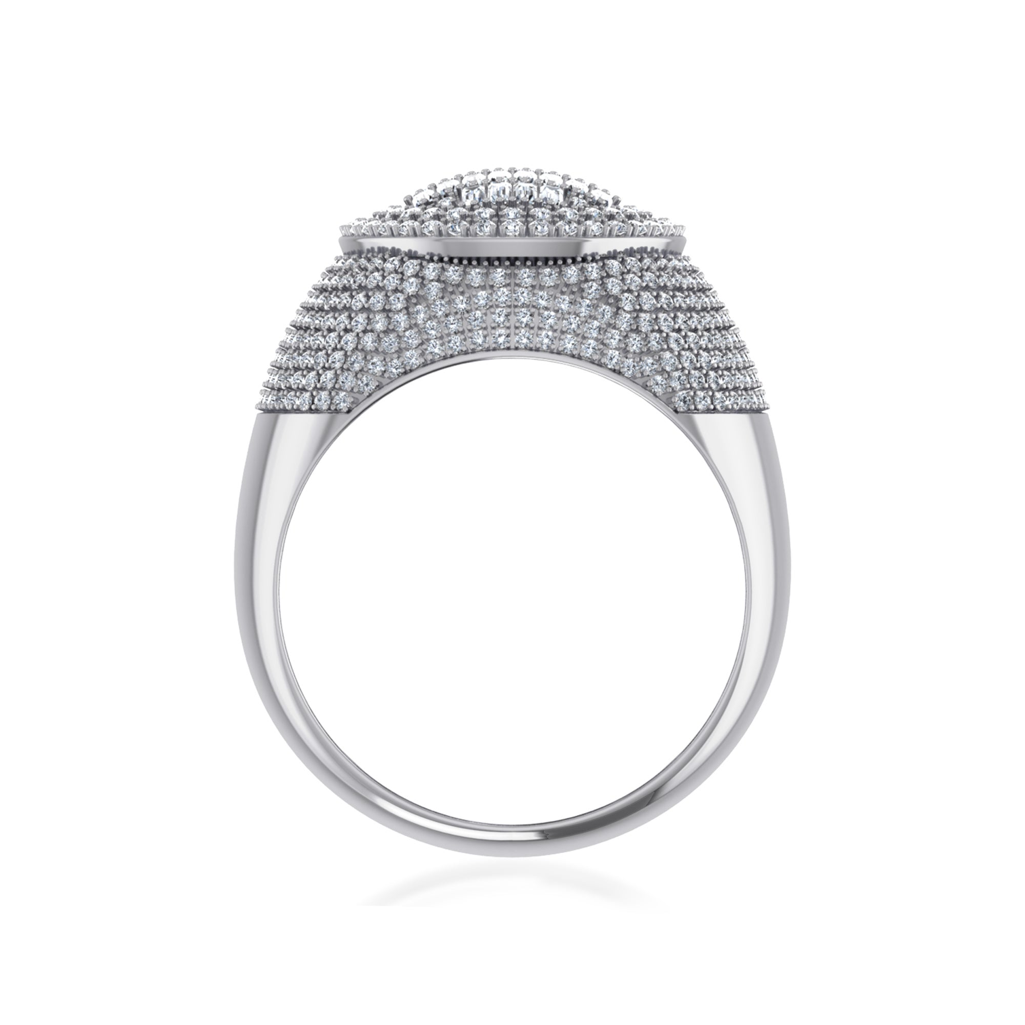 Regal Men’s Lab Diamond Band – Bold Cluster Design