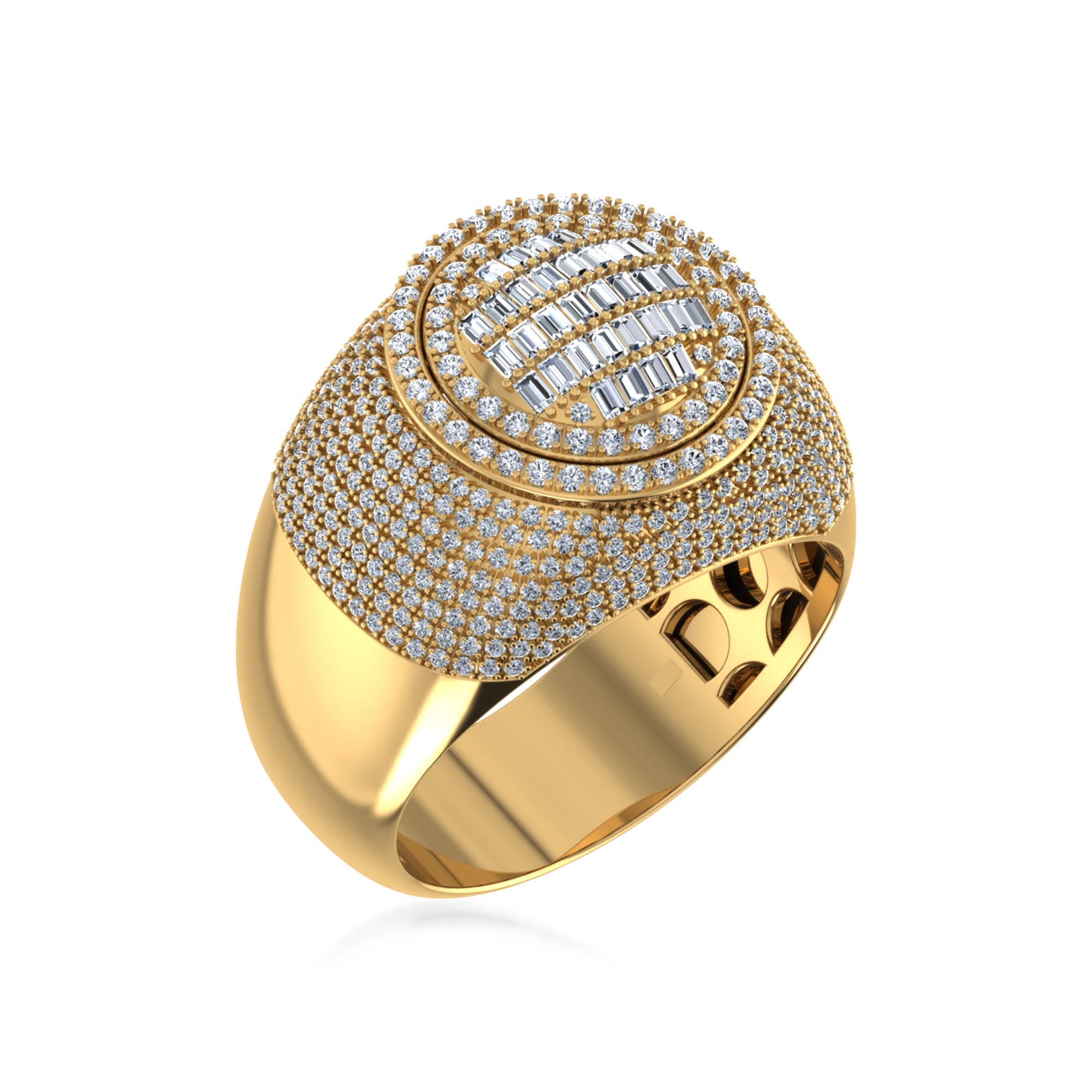 Regal Men’s Lab Diamond Band – Bold Cluster Design