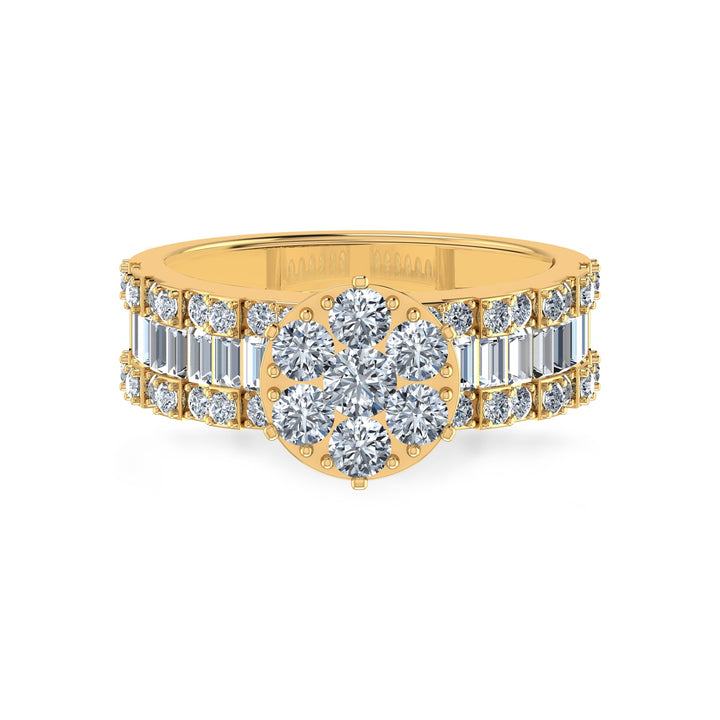 Floral Cluster Diamond Ring