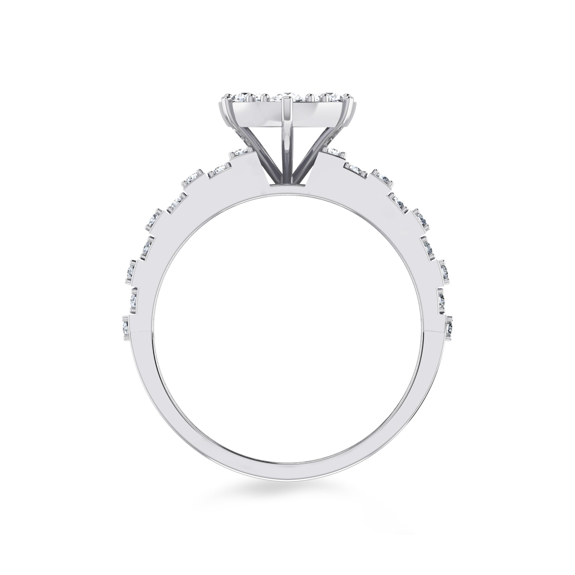 Floral Cluster Diamond Ring