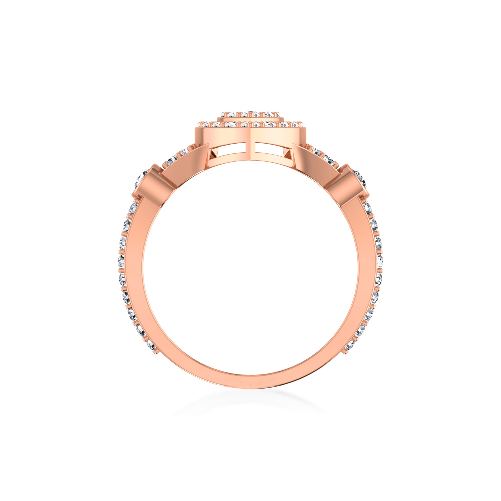 Lab Grown Diamond Pear Cluster Ring