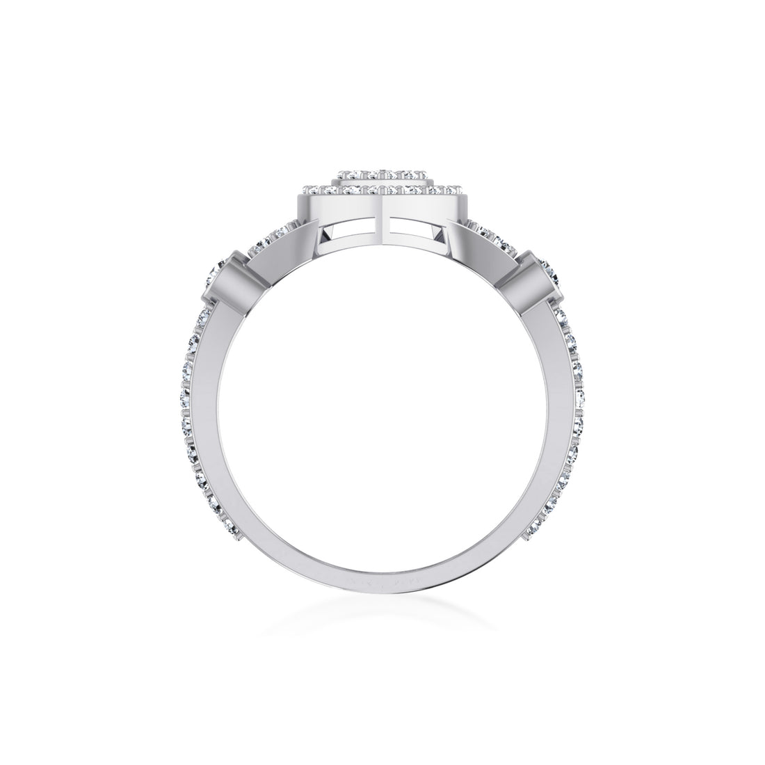 Lab Grown Diamond Pear Cluster Ring