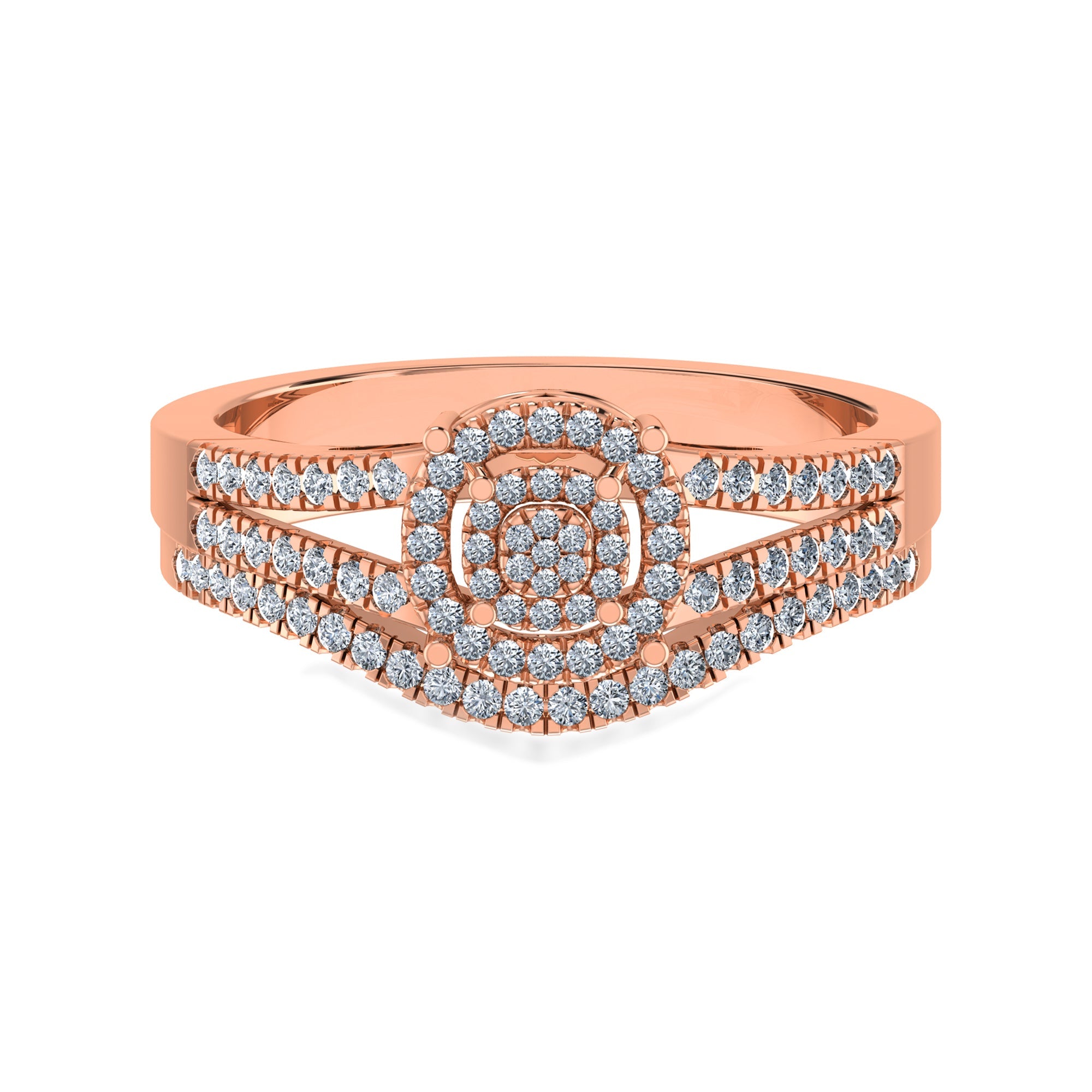 Eternal Halo Lab Diamond Ring in Rose Gold – Radiant Sparkle
