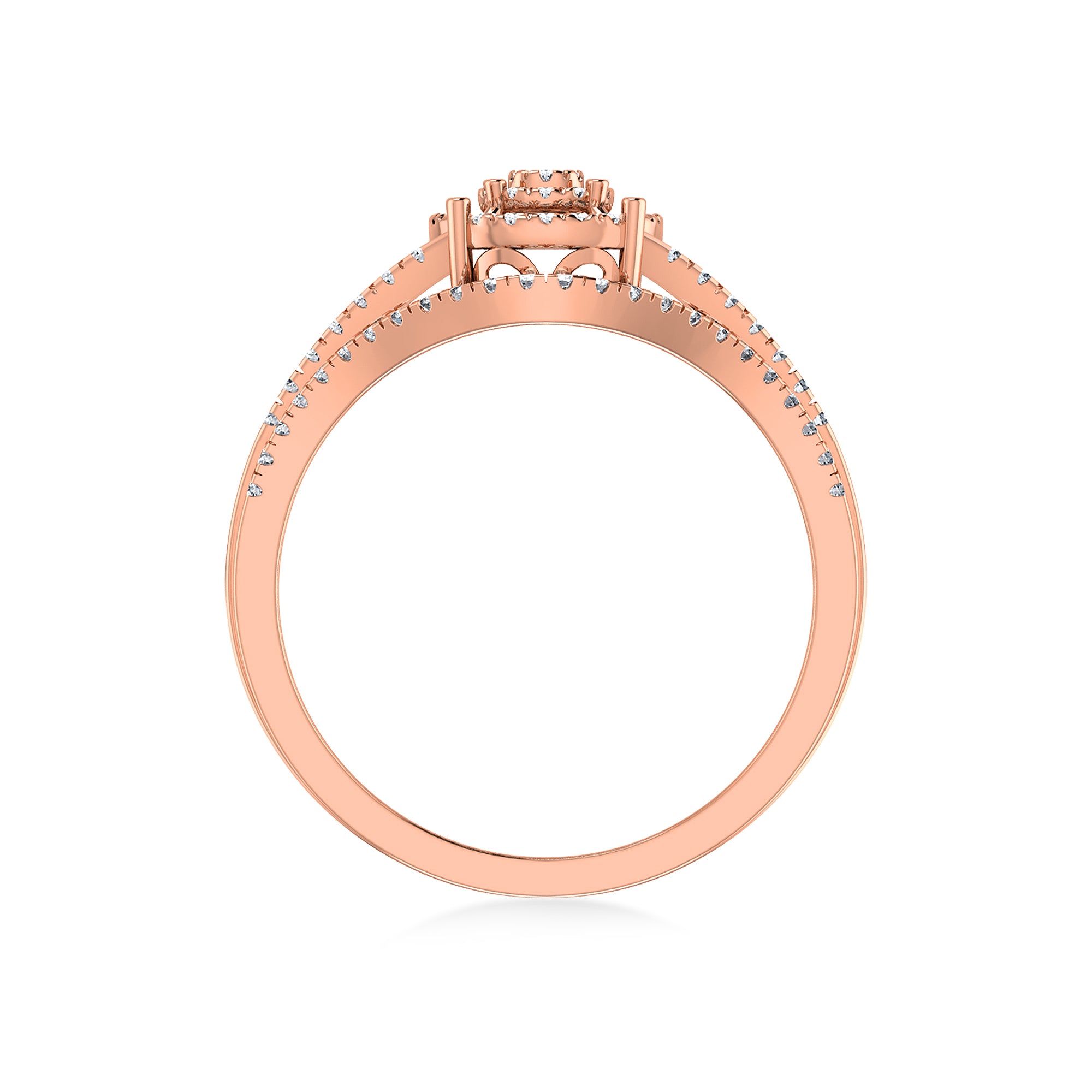 Eternal Halo Lab Diamond Ring in Rose Gold – Radiant Sparkle