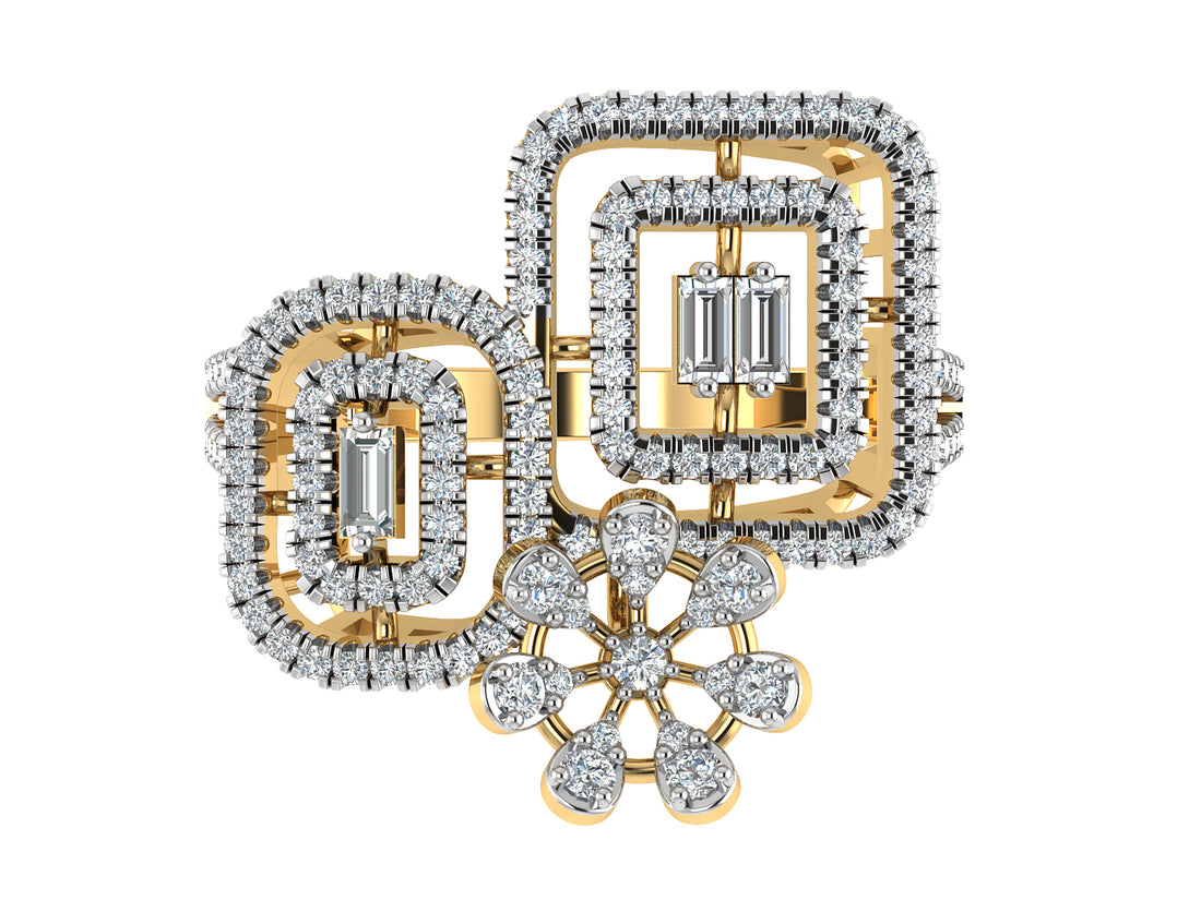 Geometric Grace Diamond Ring
