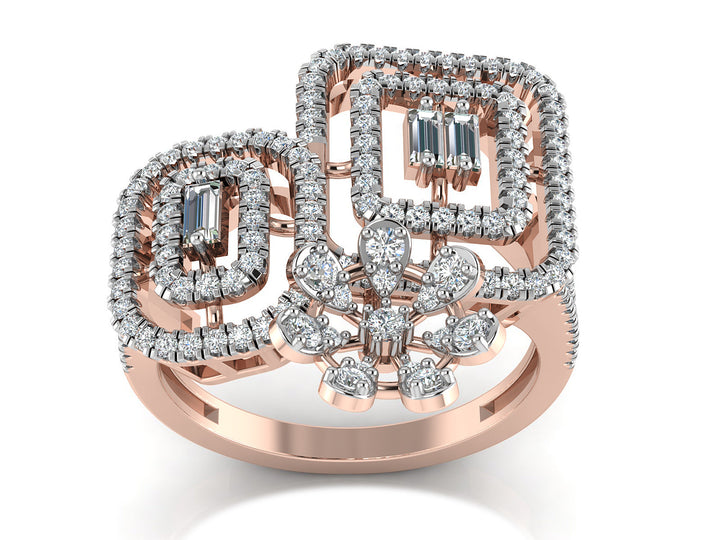 Geometric Grace Diamond Ring