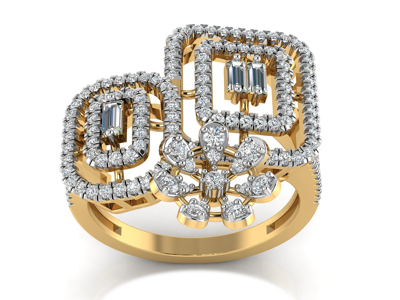 Geometric Grace Diamond Ring