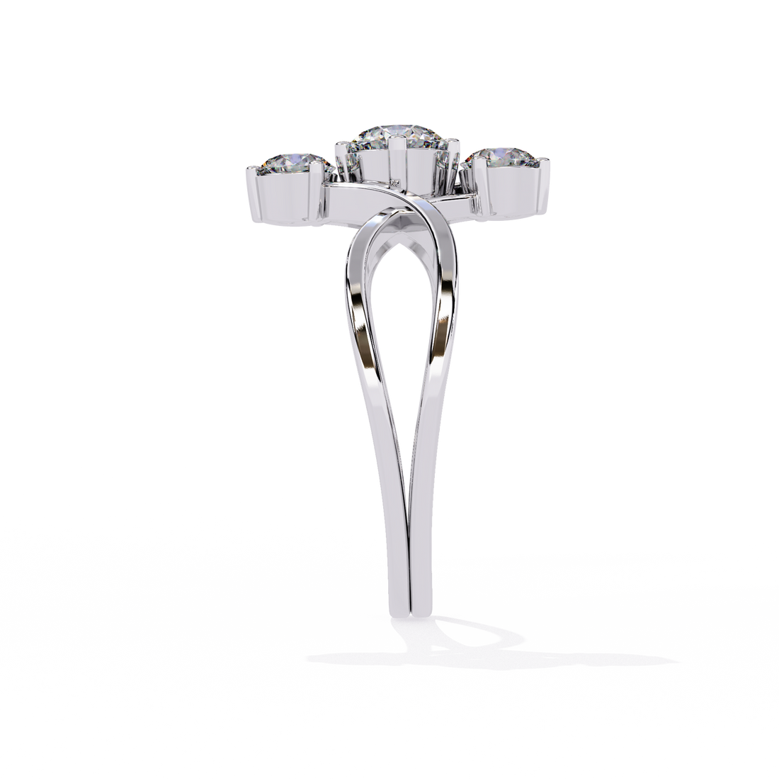 Trio Flame Diamond Ring