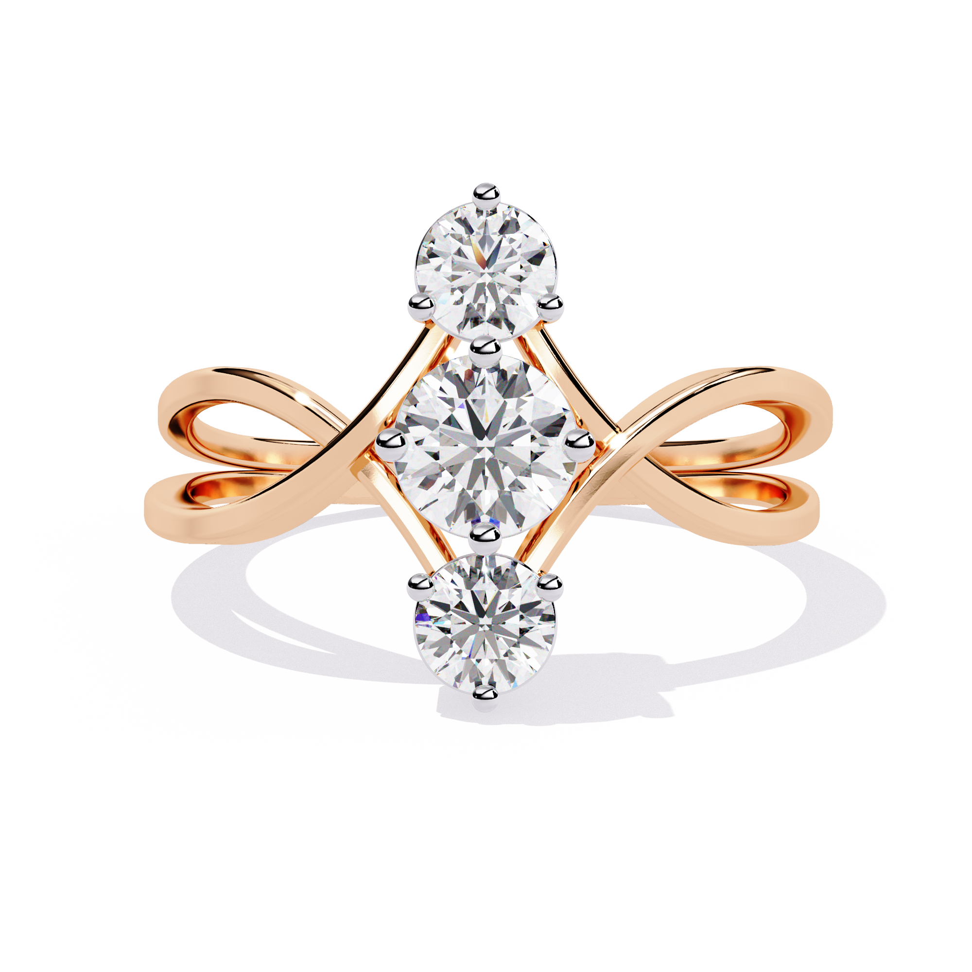 Trio Flame Diamond Ring