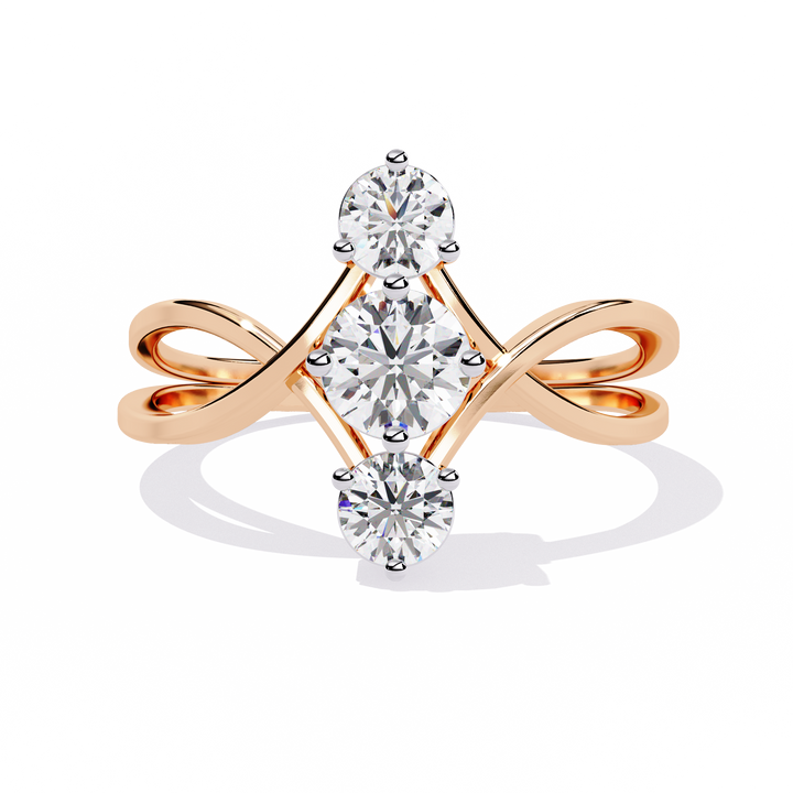 Trio Flame Diamond Ring