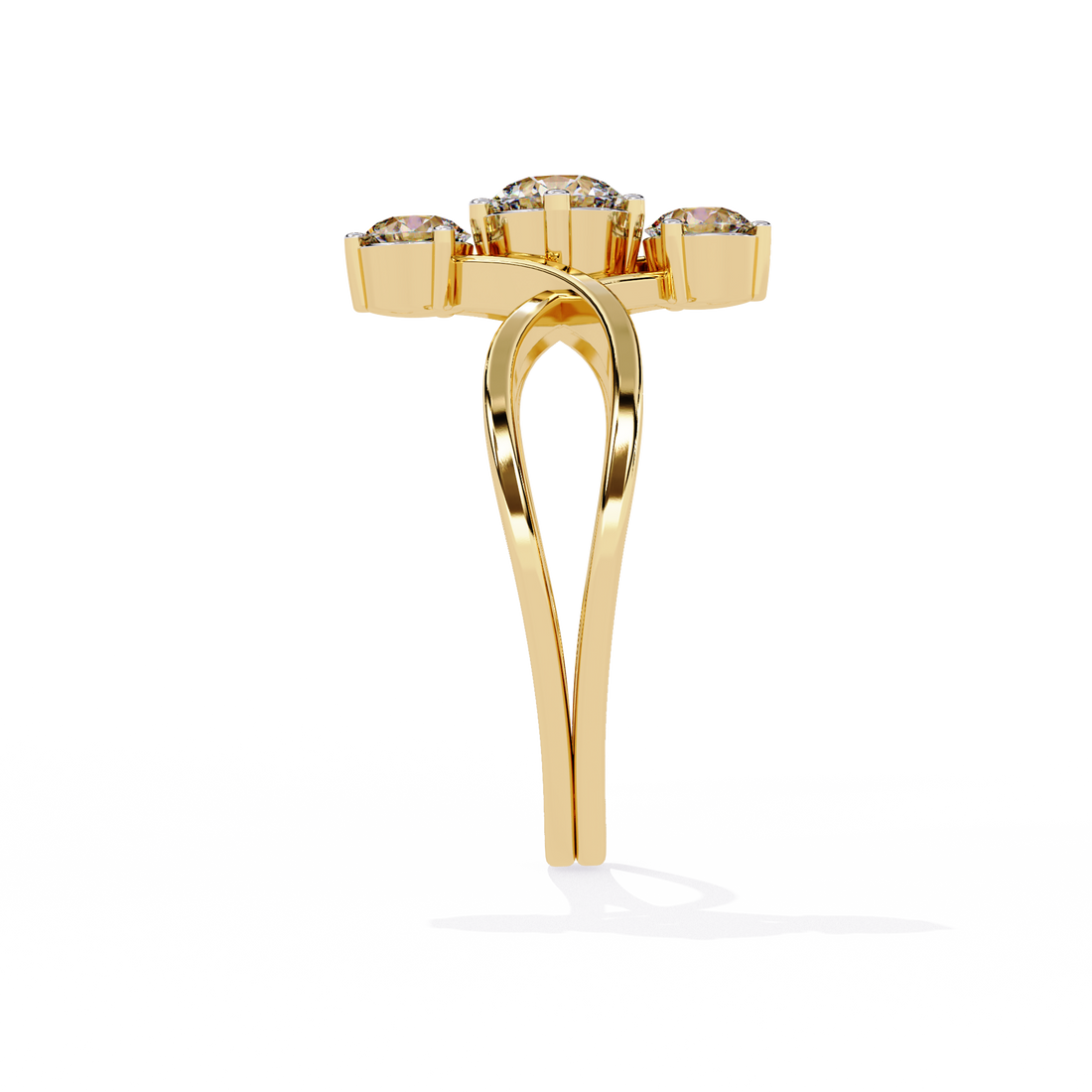 Trio Flame Diamond Ring