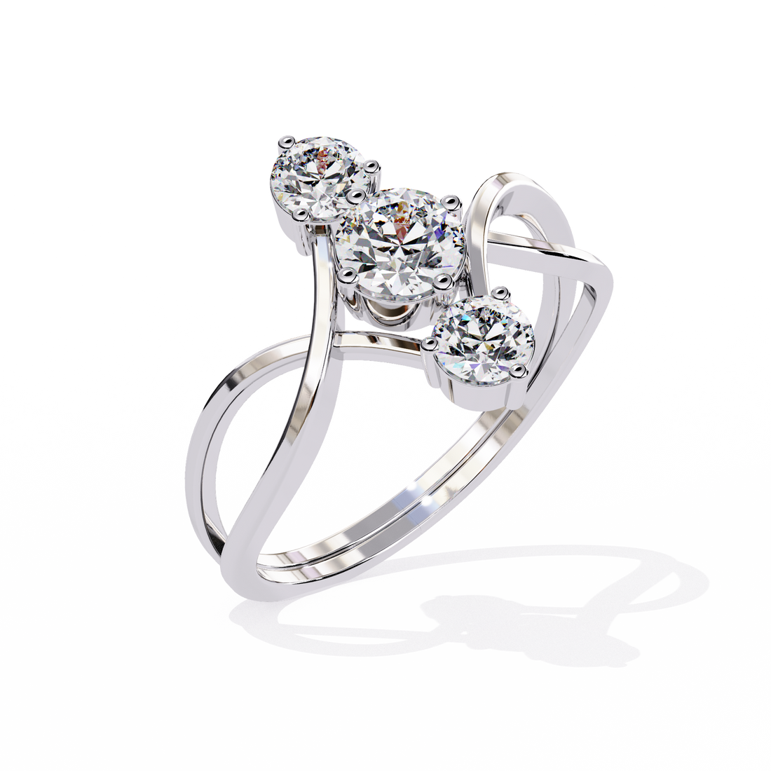 Trio Flame Diamond Ring