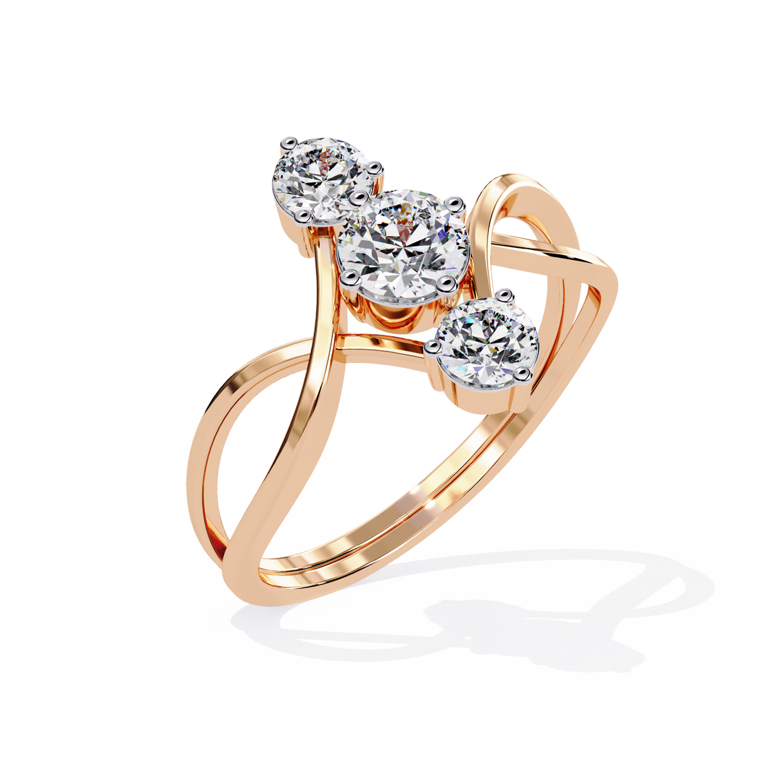 Trio Flame Diamond Ring