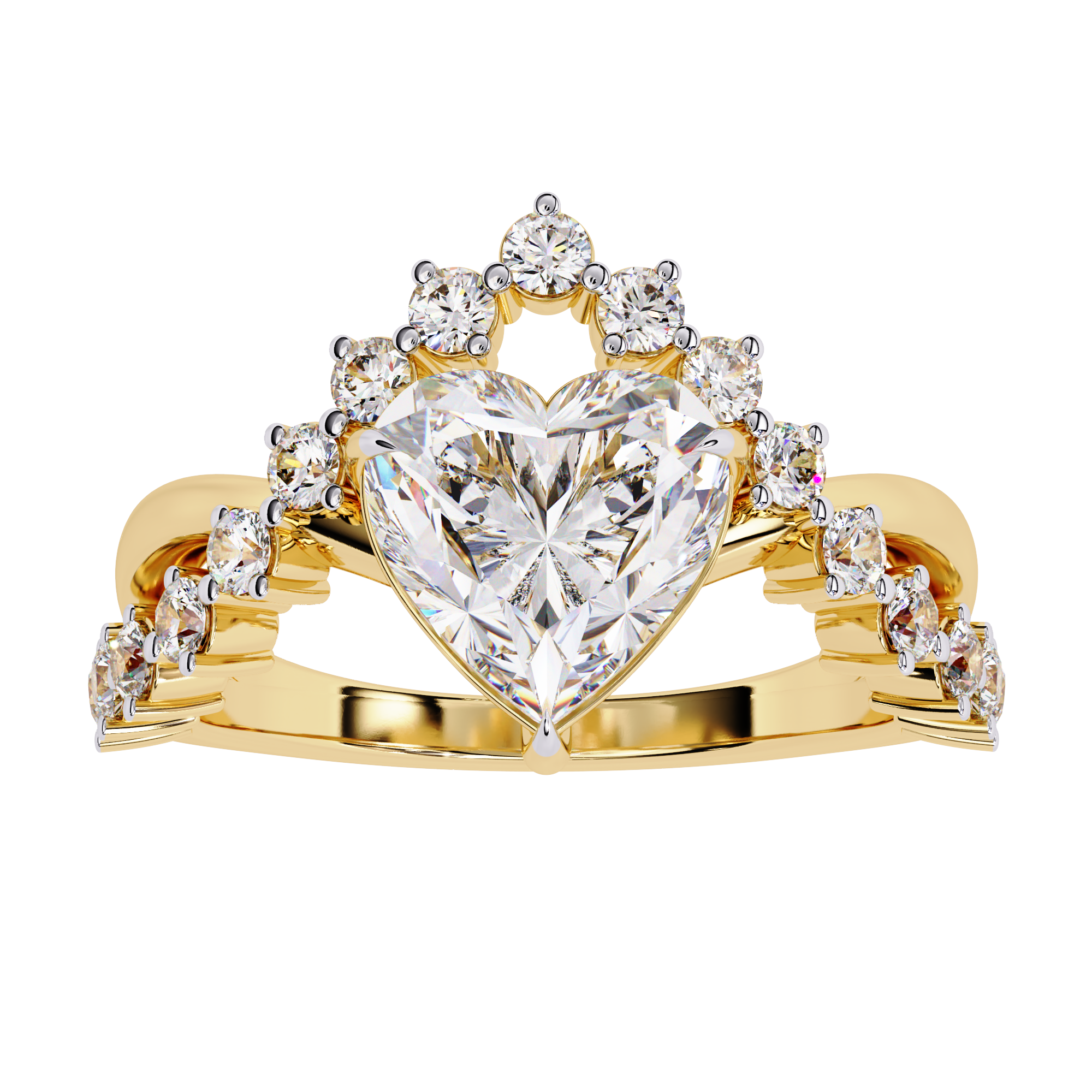 Queen Heart Shaped Diamond Solitaire Ring