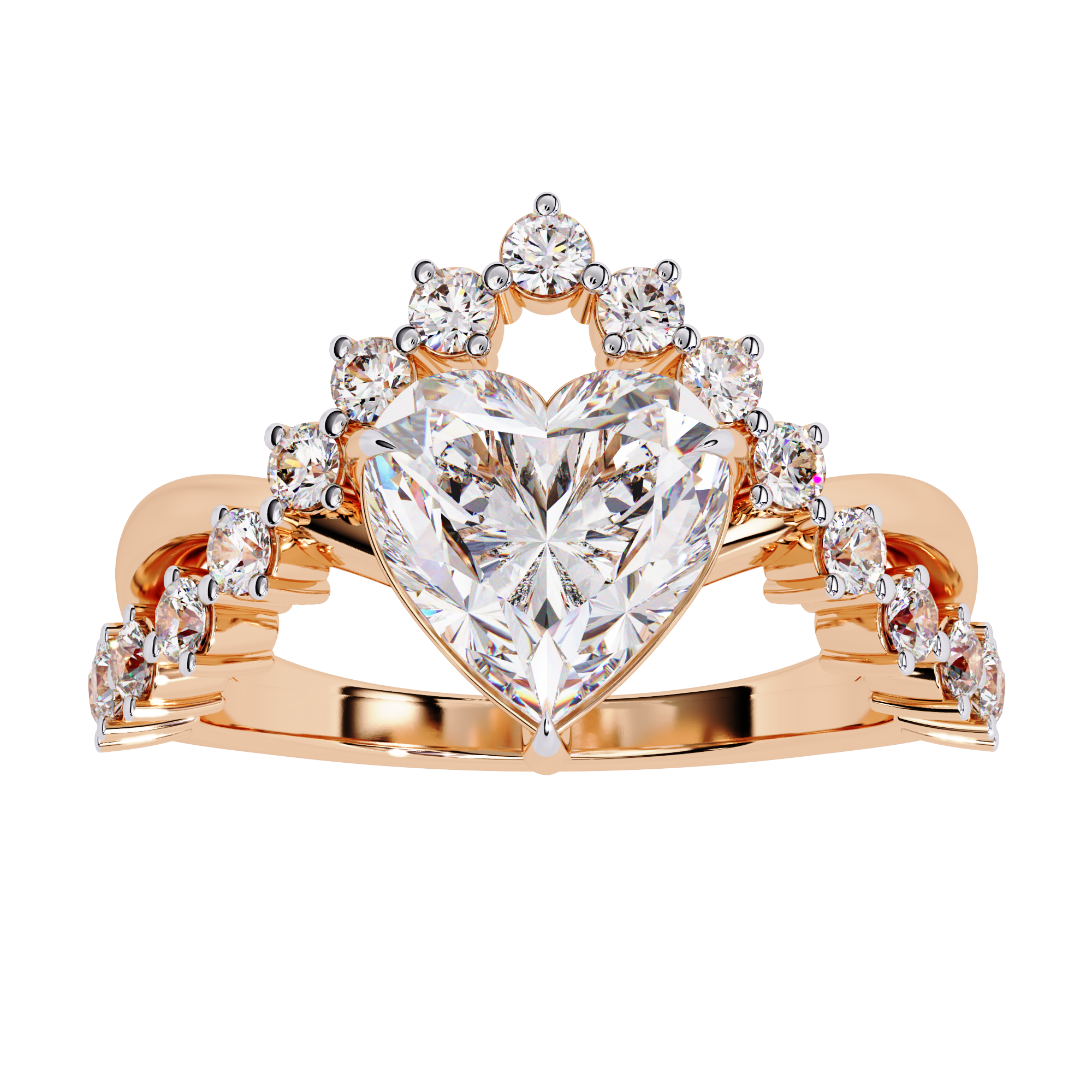 Queen Heart Shaped Diamond Solitaire Ring