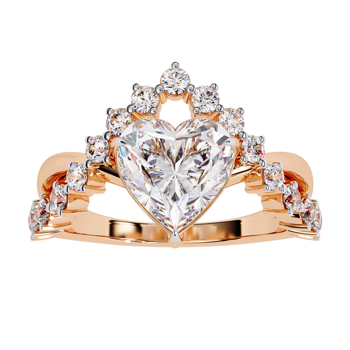 Queen Heart Shaped Diamond Solitaire Ring