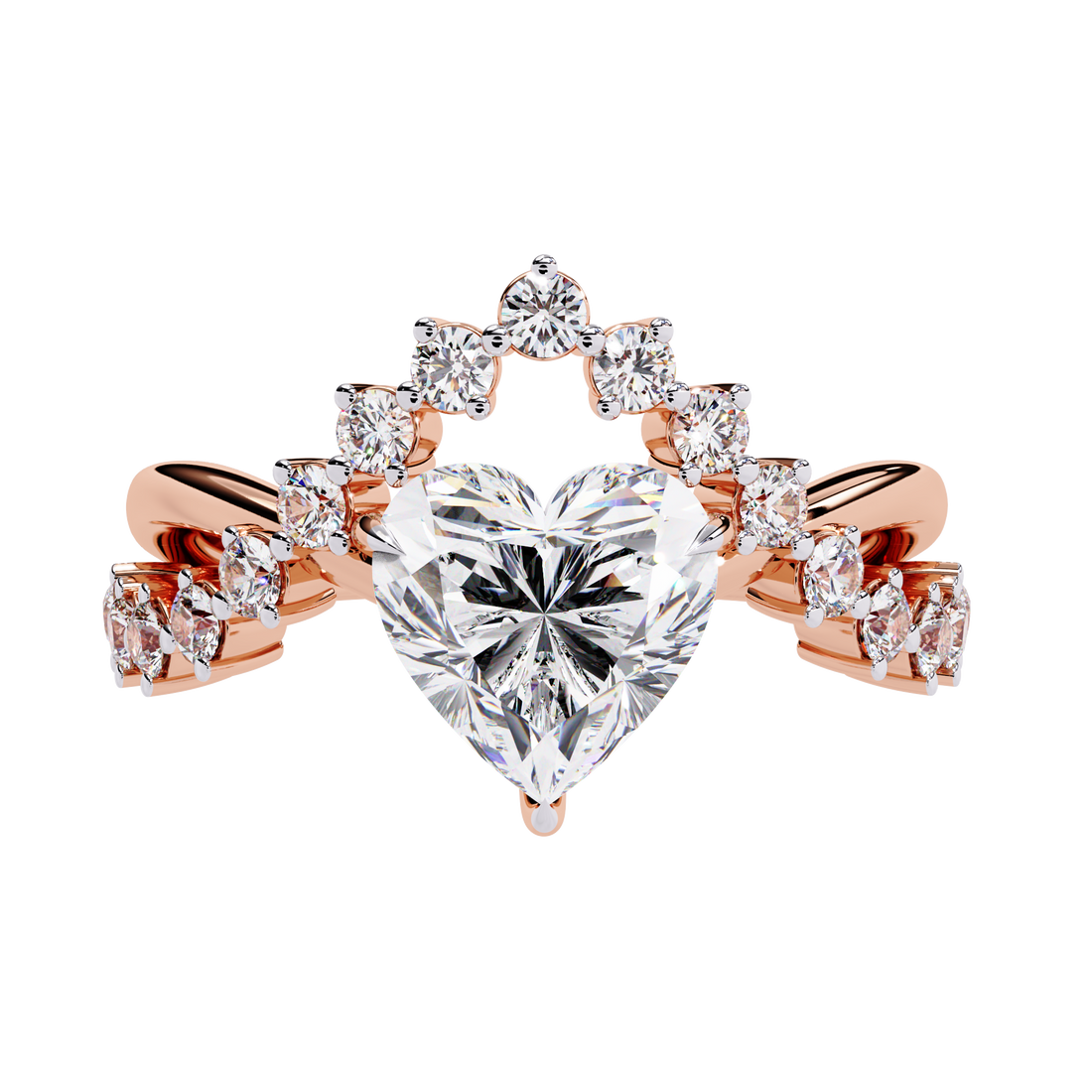 Queen Heart Shaped Diamond Solitaire Ring