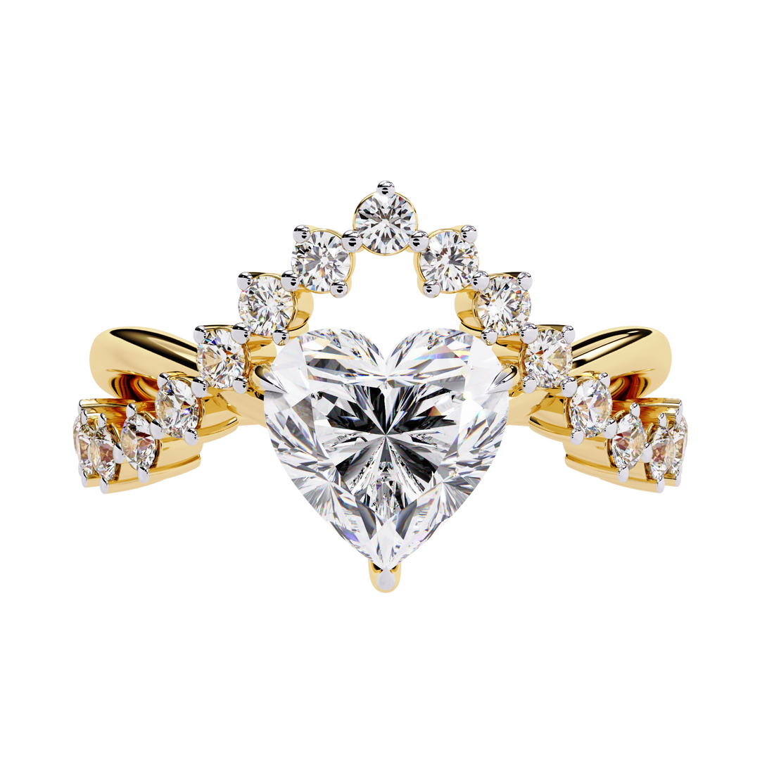 Queen Heart Shaped Diamond Solitaire Ring