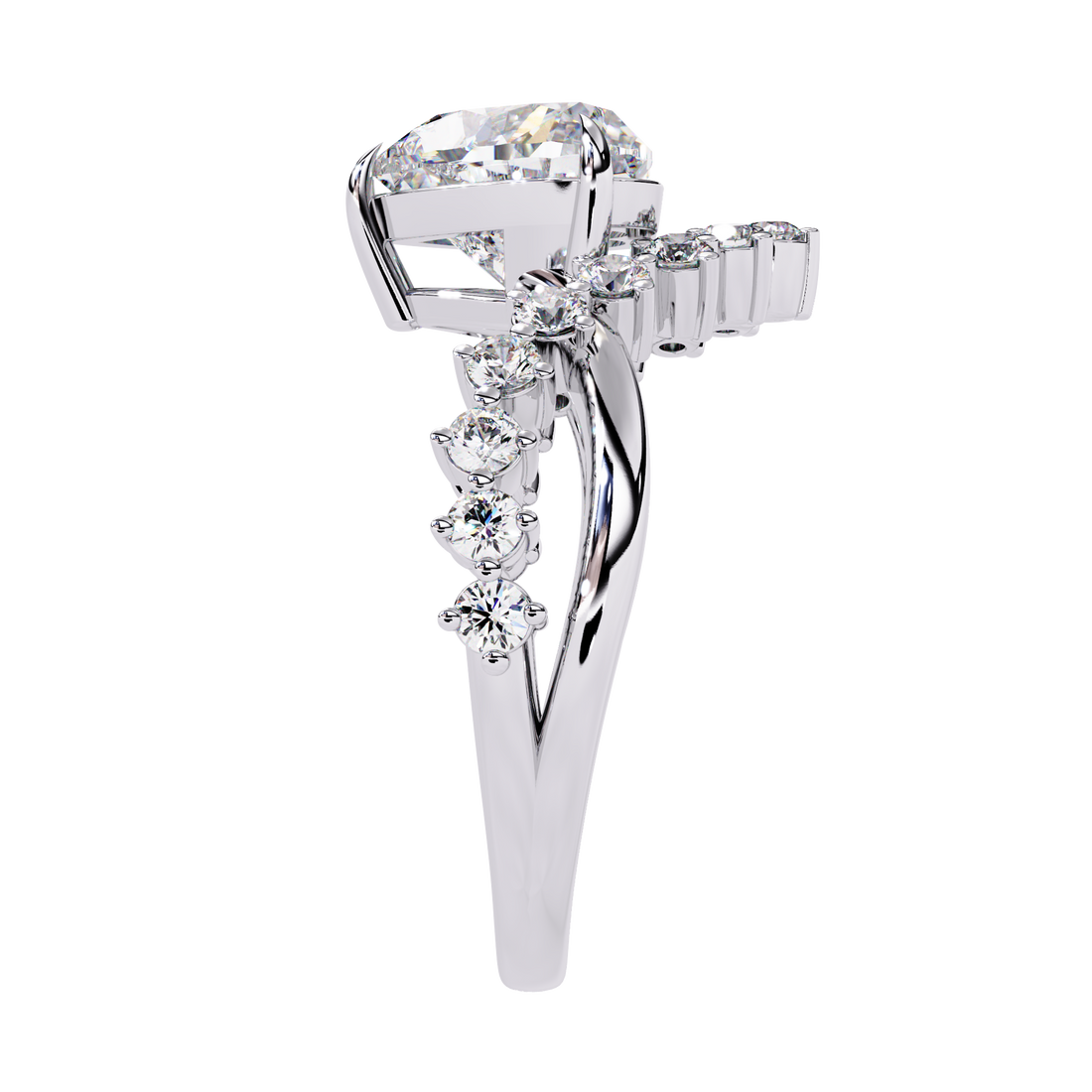 Queen Heart Shaped Diamond Solitaire Ring