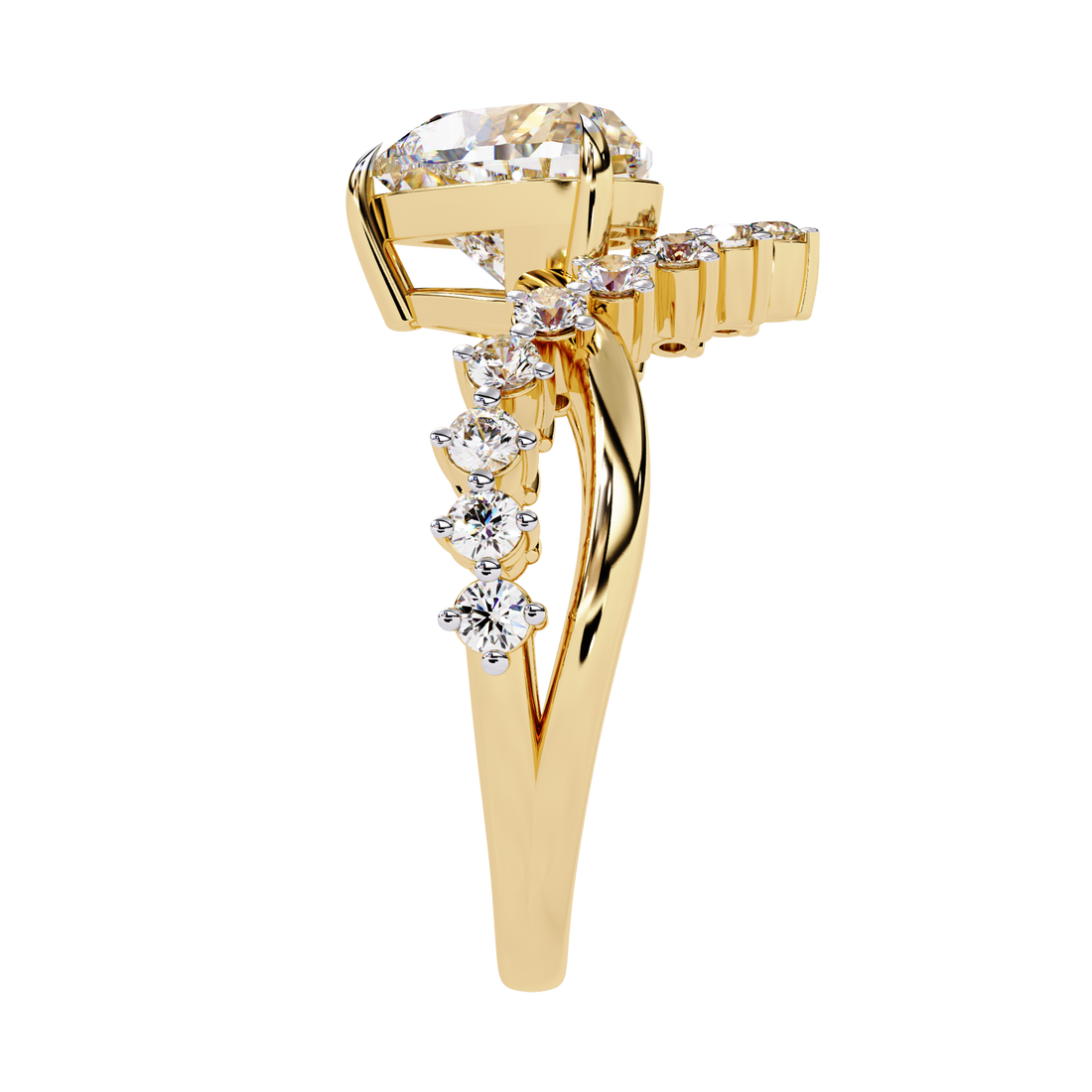 Queen Heart Shaped Diamond Solitaire Ring