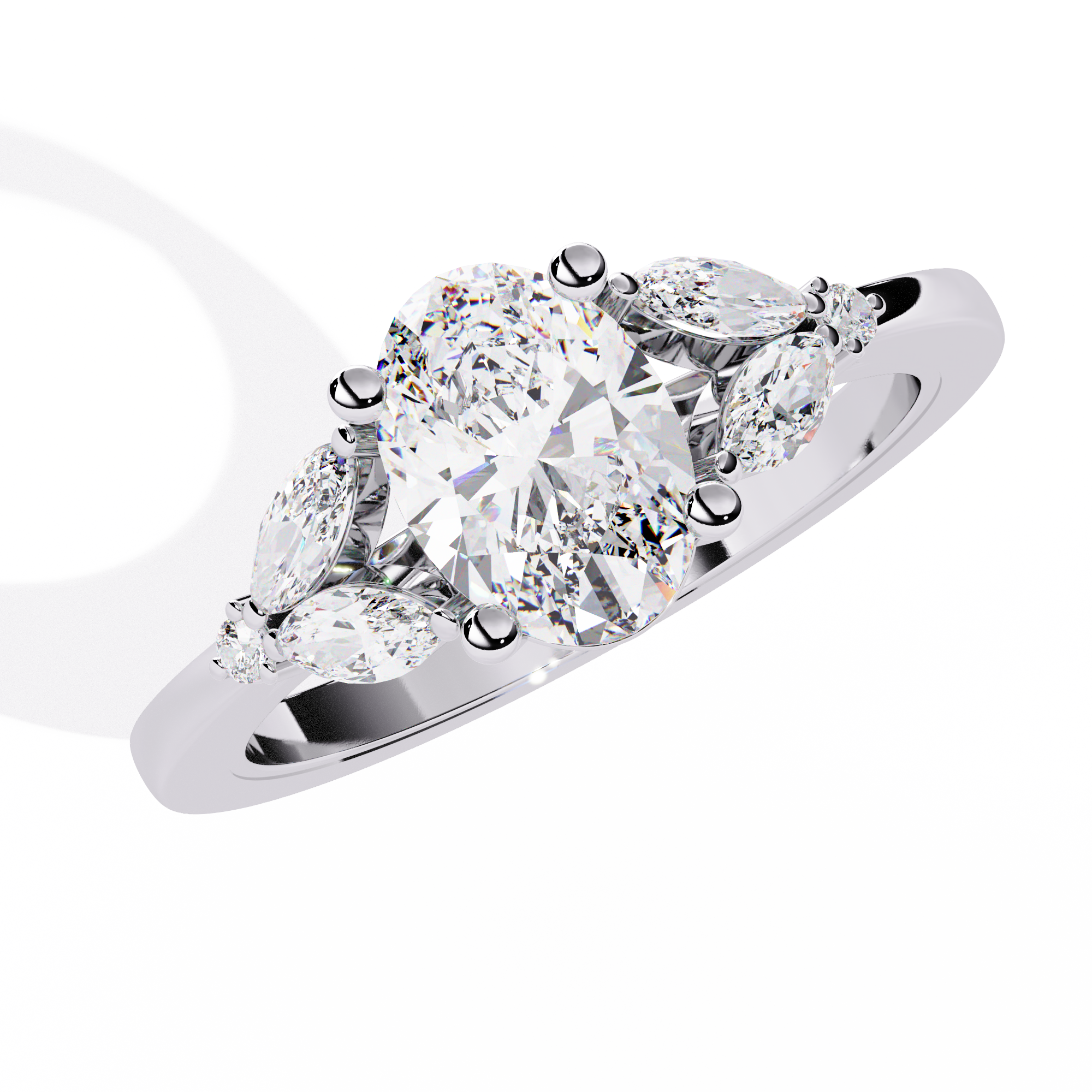 Twilight Petals Diamond Ring