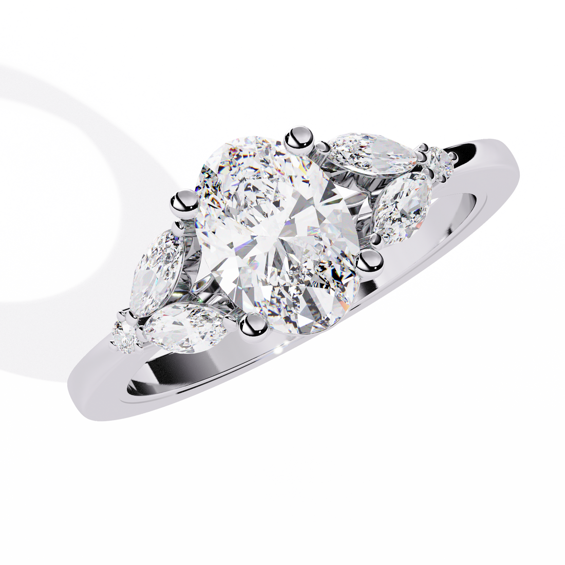Twilight Petals Diamond Ring