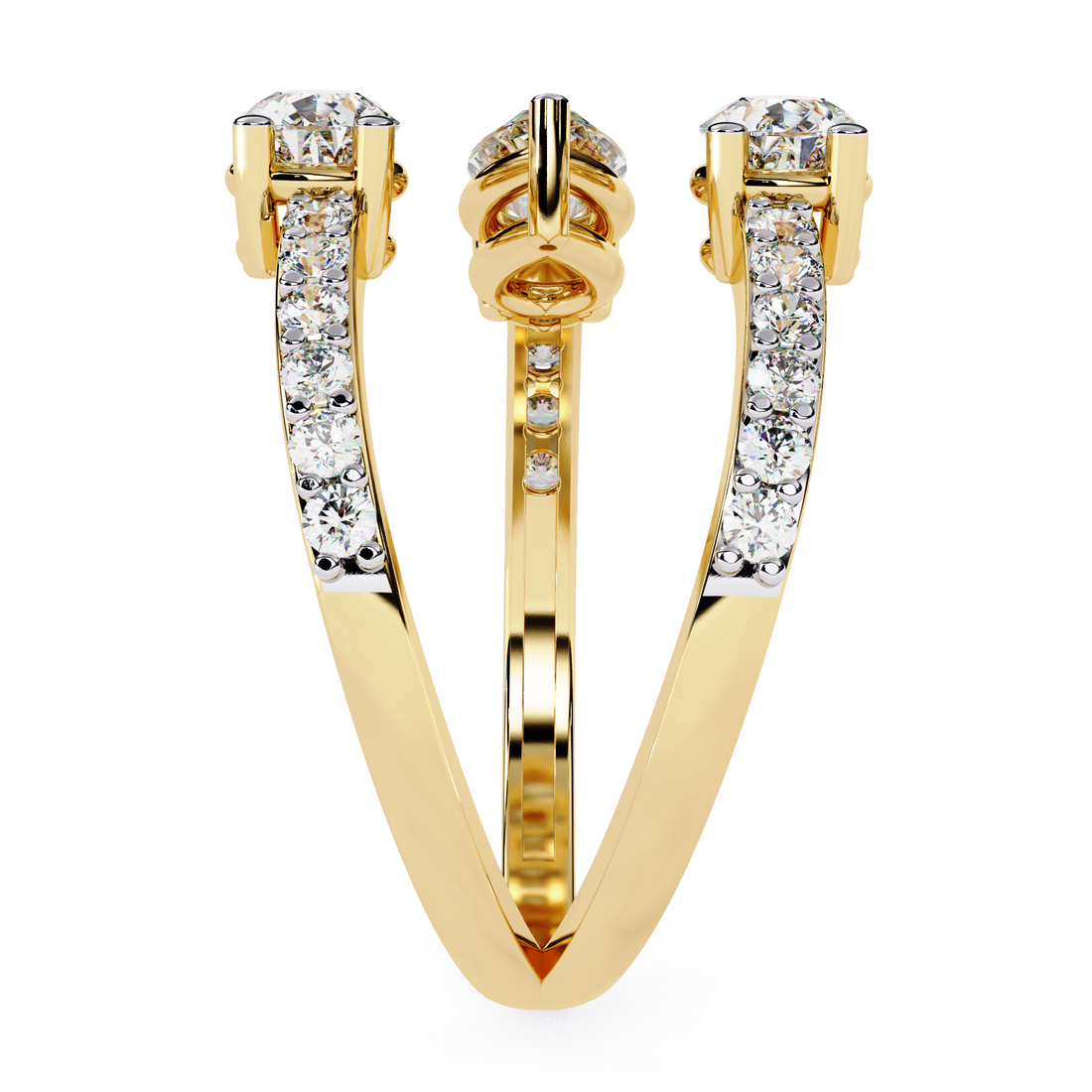 Pear Trail Diamond Ring