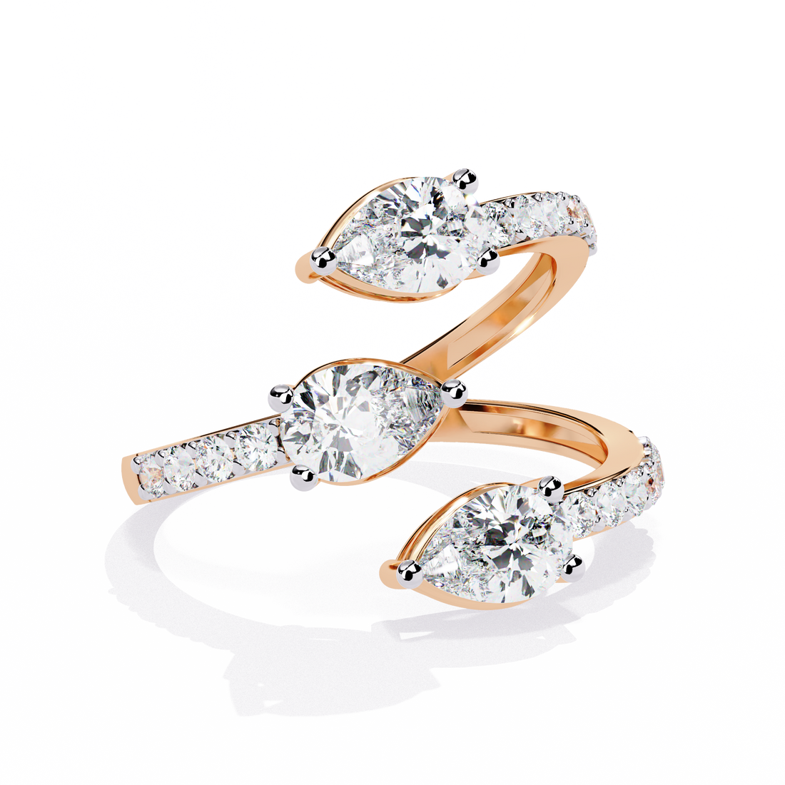 Pear Trail Diamond Ring