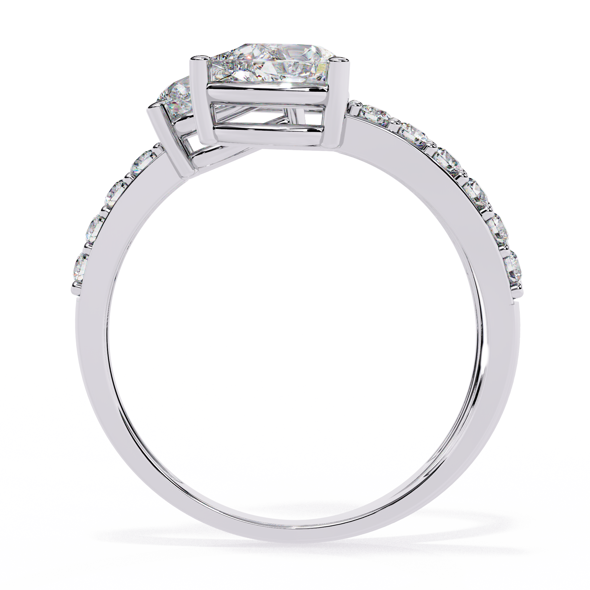 Pear Trail Diamond Ring