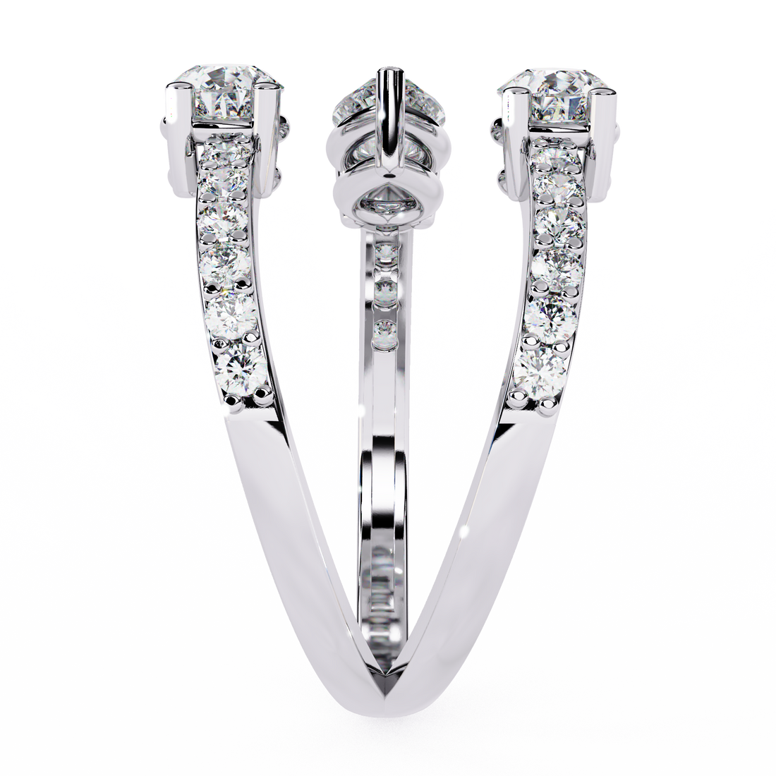 Pear Trail Diamond Ring