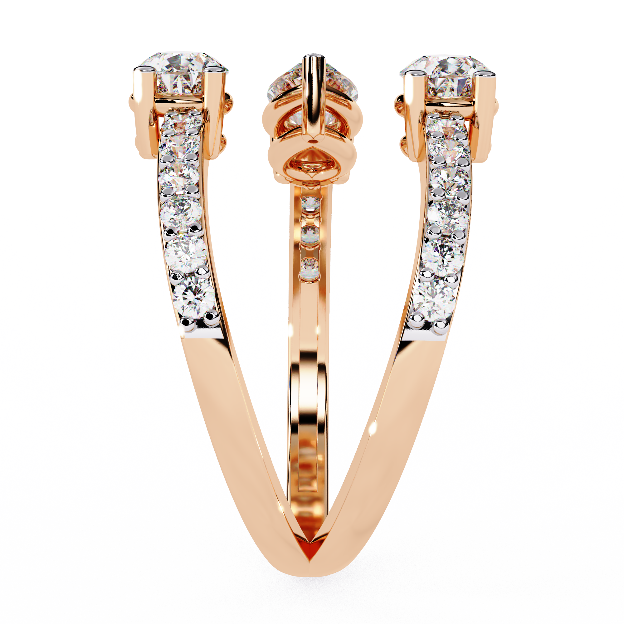 Pear Trail Diamond Ring