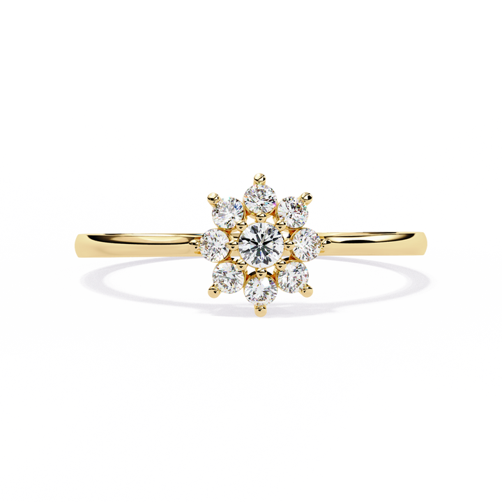 Dainty Flower Diamond Ring