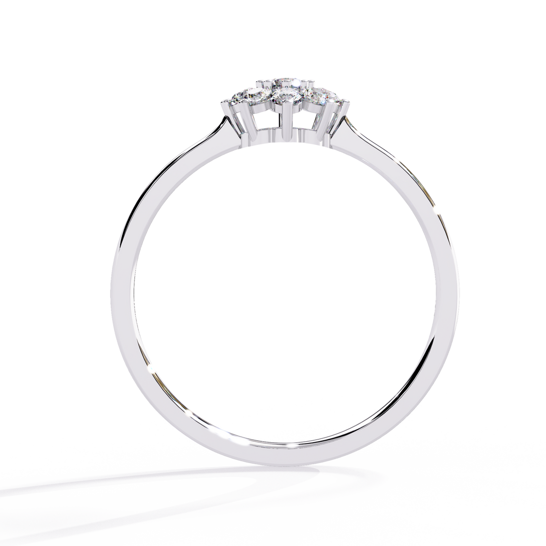 Dainty Flower Diamond Ring