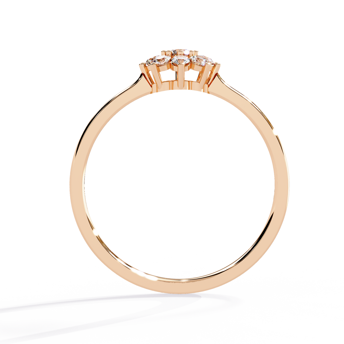 Dainty Flower Diamond Ring