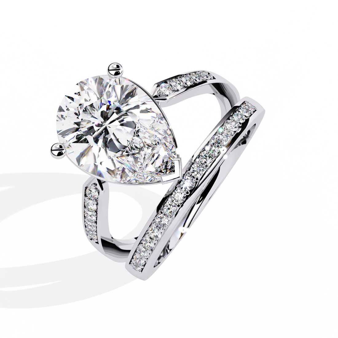 Heavenly Spark Drop Diamond Ring